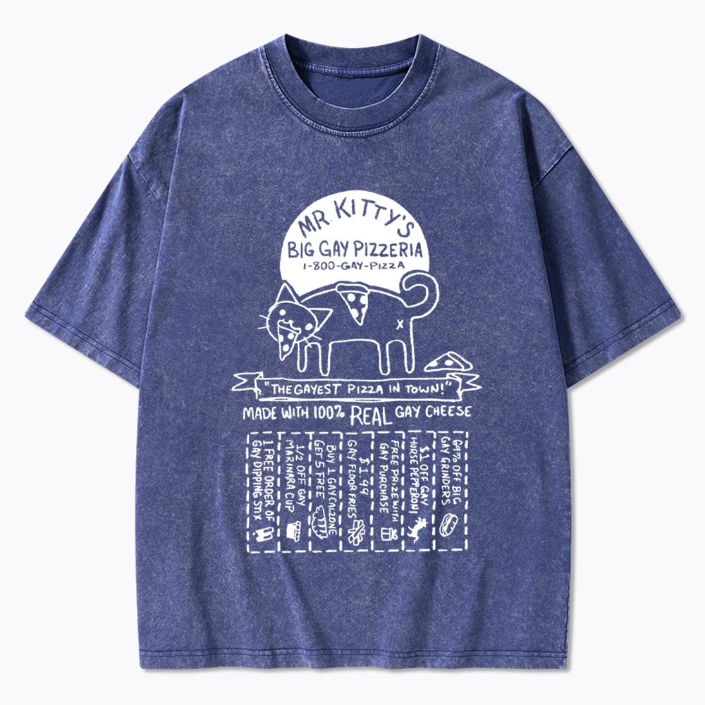 MR. KITTY’S BIG PIZZERIA Washed T-Shirt