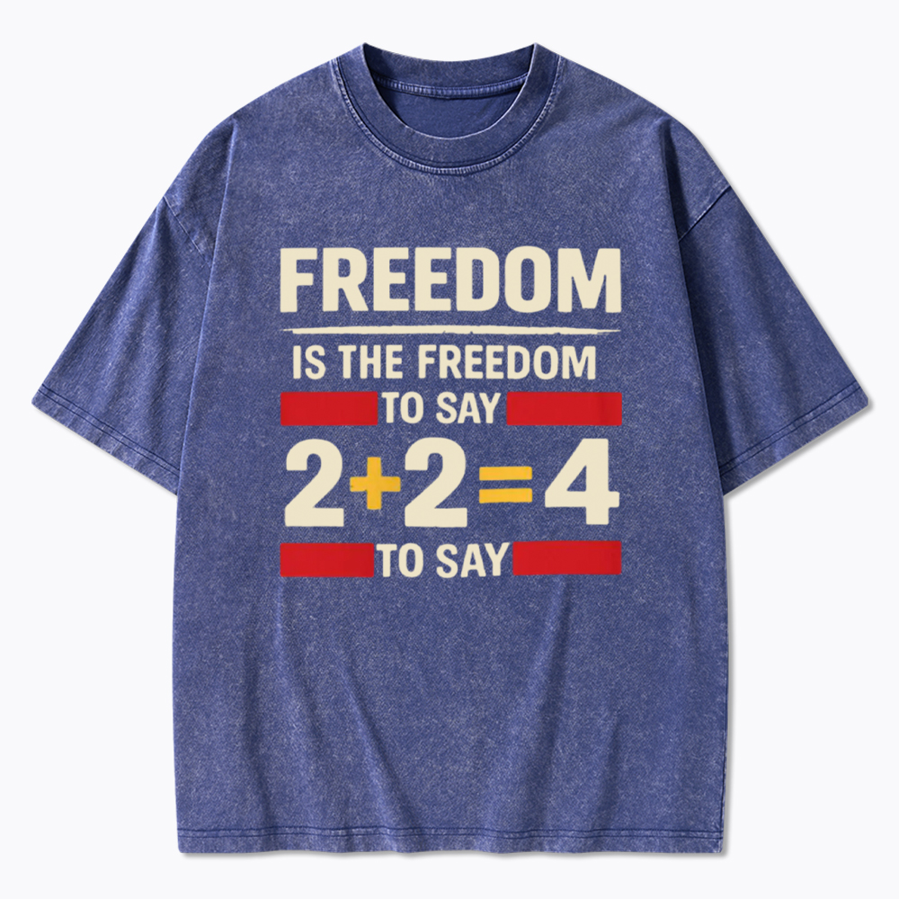Freedom 2+2=4 Washed T-Shirt