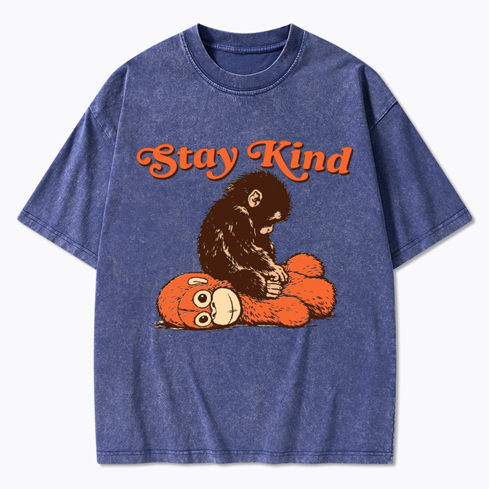Punch Monkey Stay Kind Washed T-Shirt