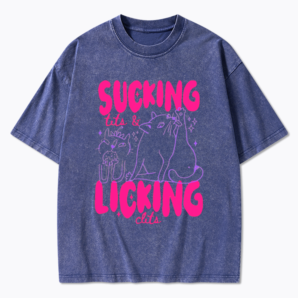 LGBT Lesbian Cat Lover Washed T-Shirt