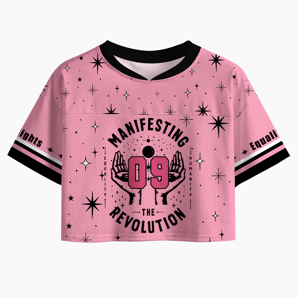 Manifesting The Revolution Crop Sports Jersey