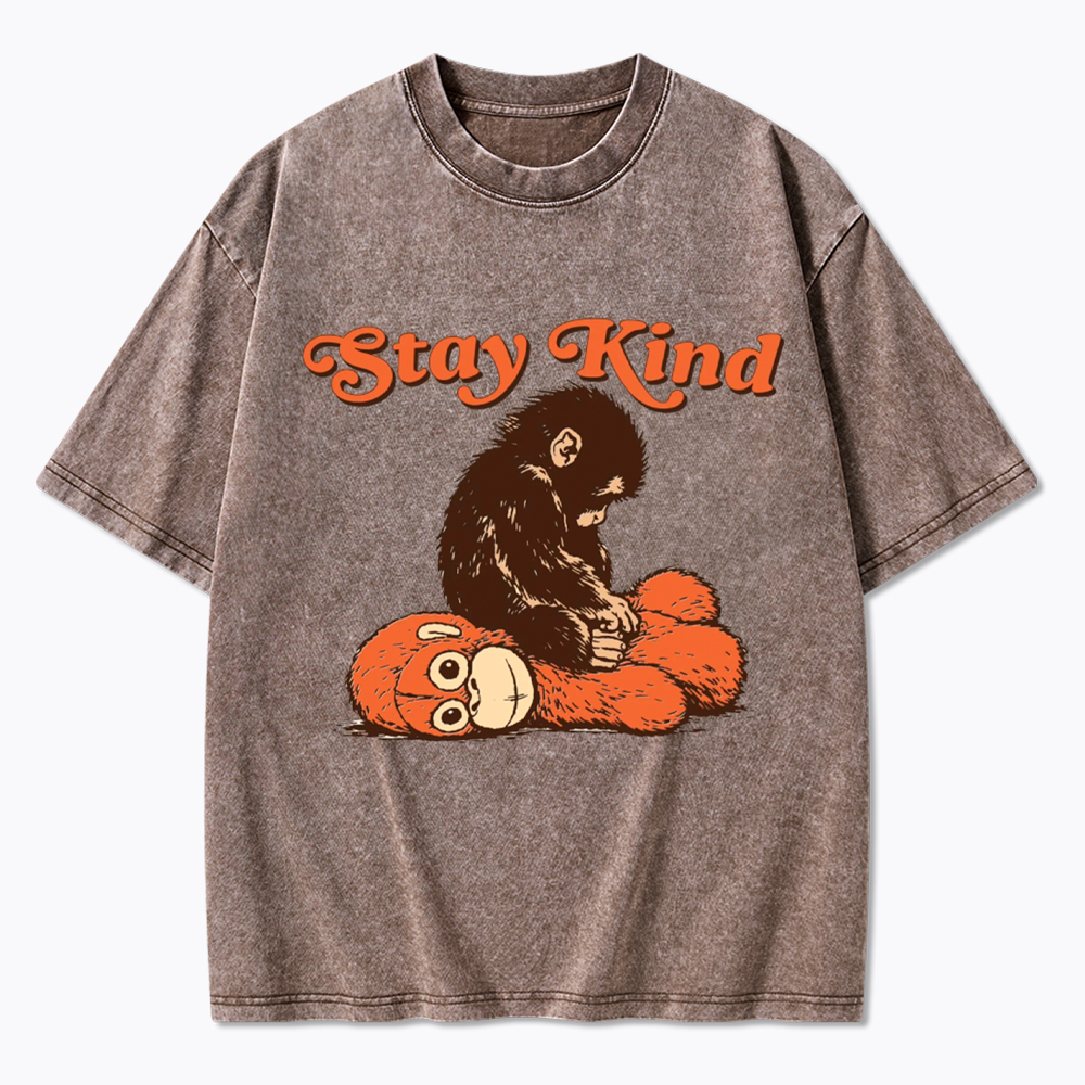 Punch Monkey Stay Kind Washed T-Shirt