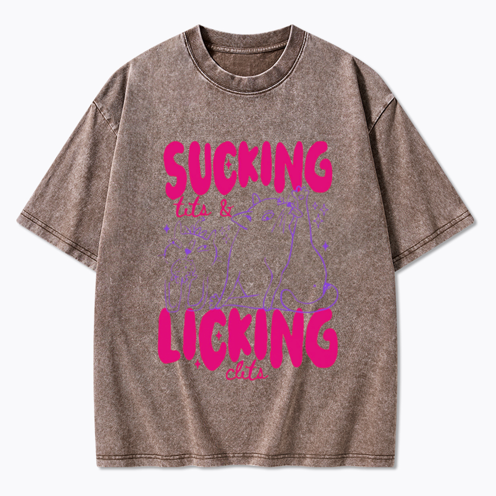 LGBT Lesbian Cat Lover Washed T-Shirt