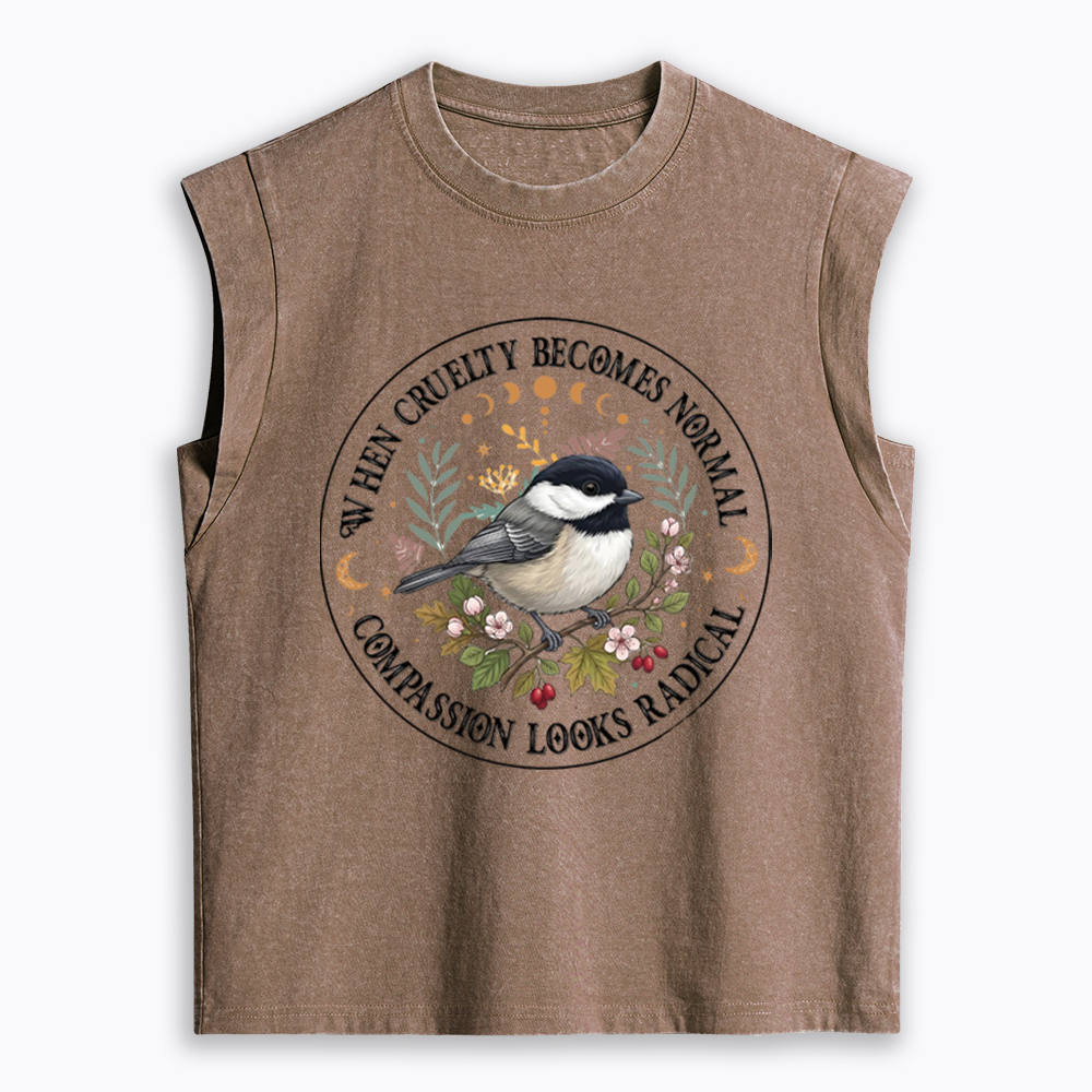 Compassion Looks Radical Women's Washed Tank Top
