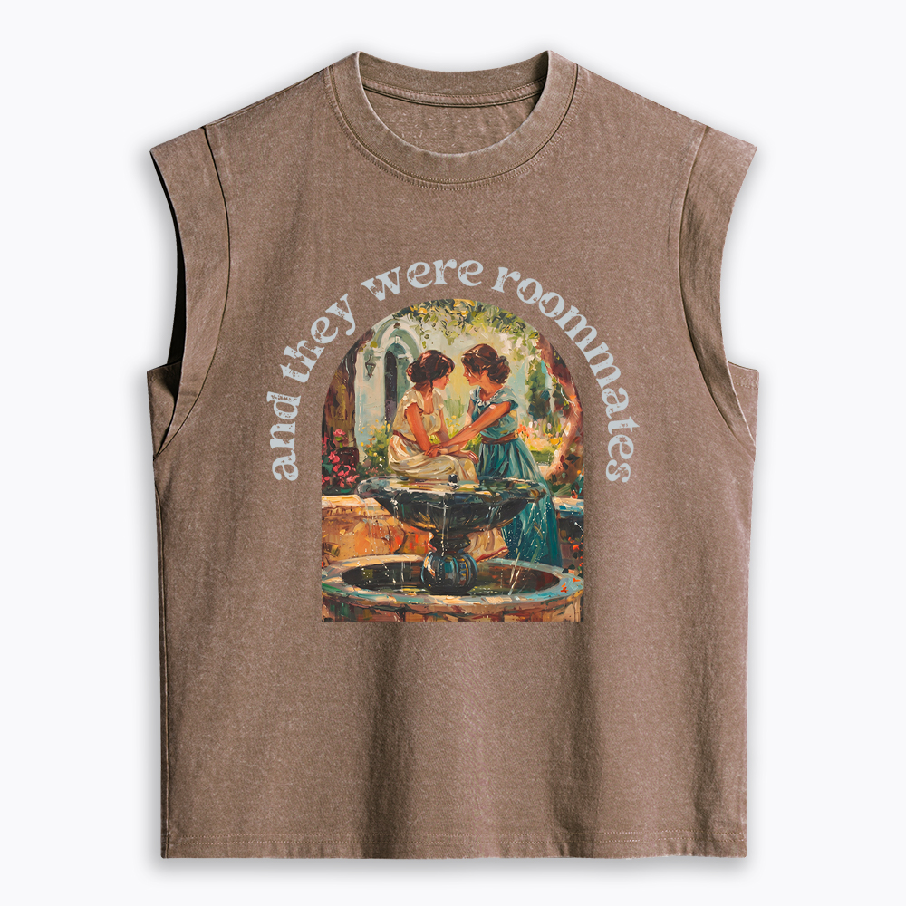 Lesbian And They Were Roommates Women's Washed Tank Top