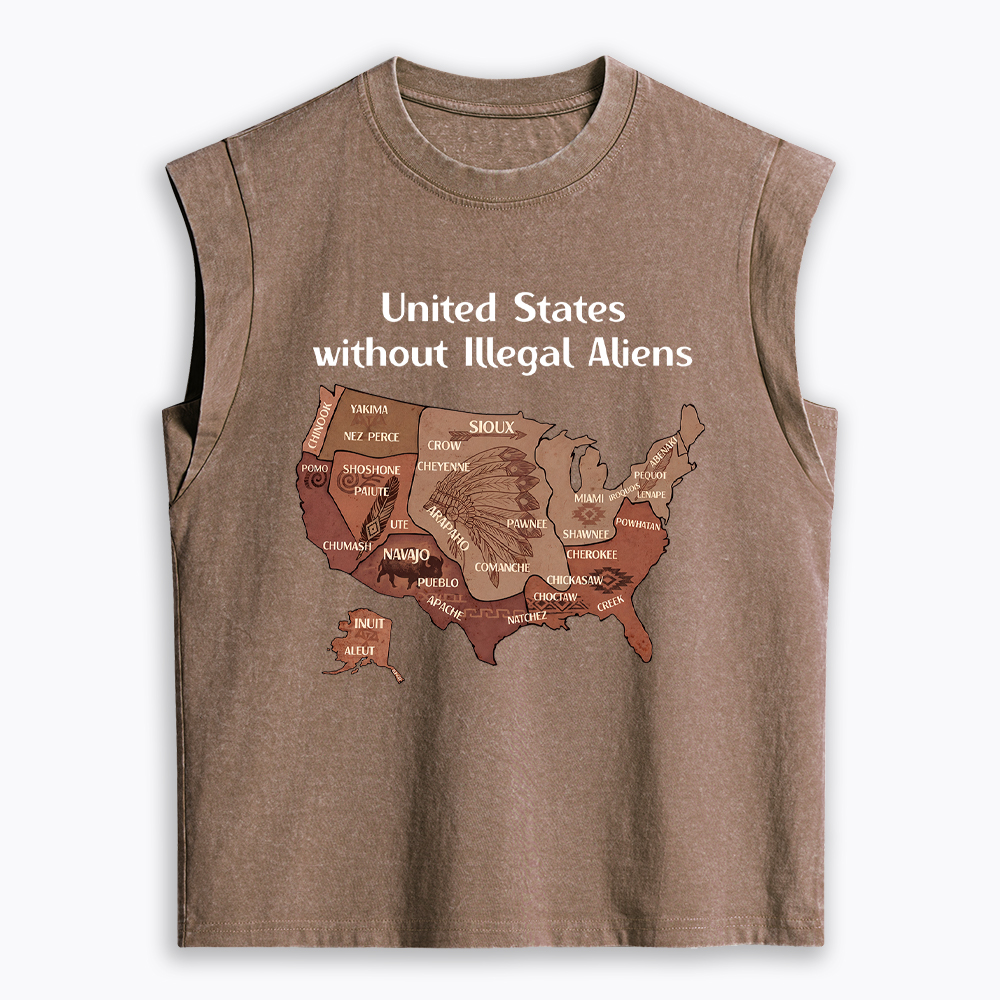 United States Without Illegal Aliens Women's Washed Tank Top