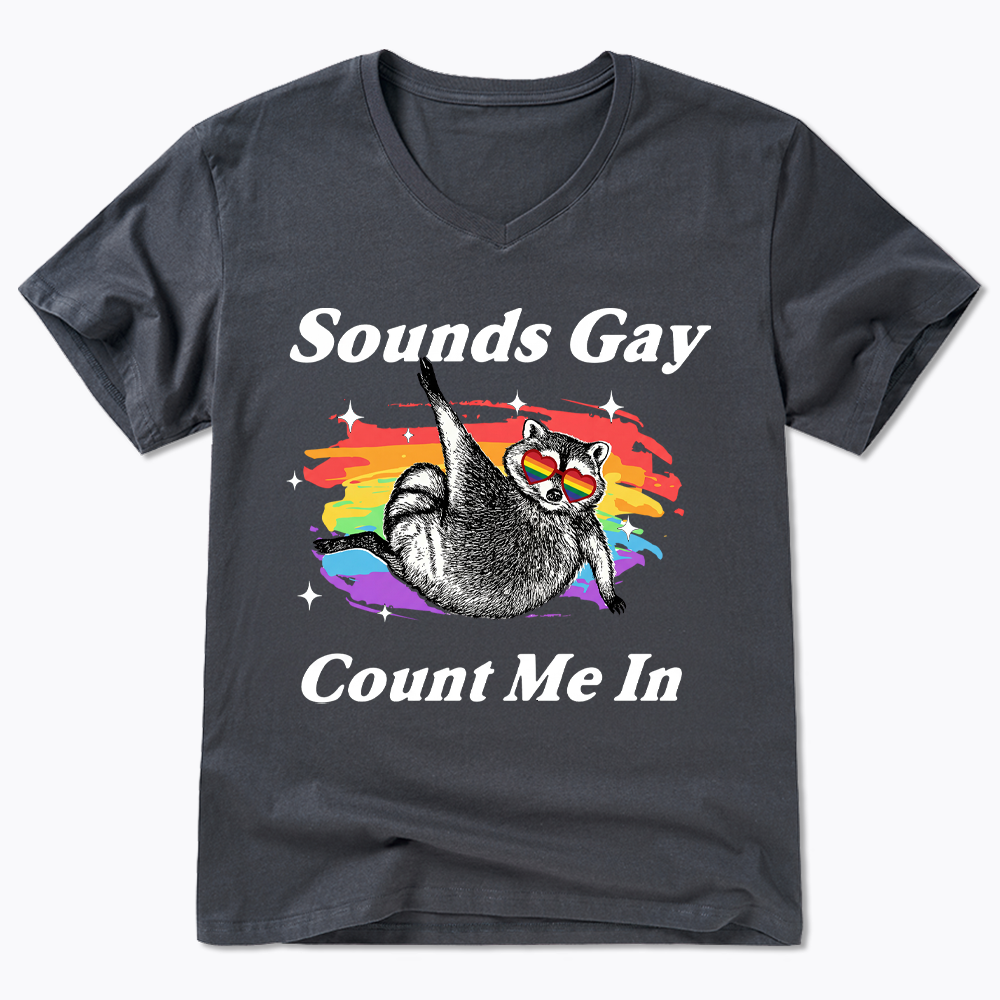 Sounds Gay Raccoon Pride  V-Neck Classic T-Shirt