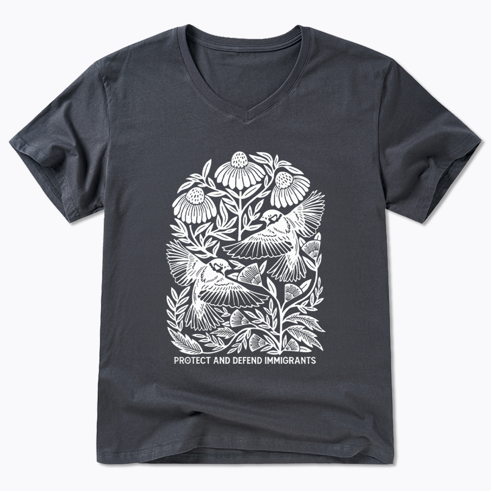 Protect and Defend Immigrants V-Neck Classic T-Shirts