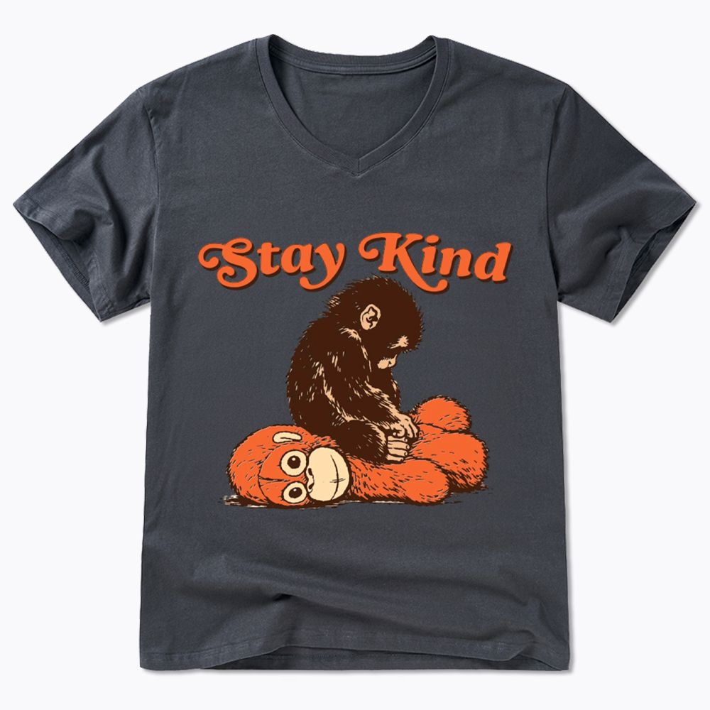 Punch Monkey Stay Kind V-Neck Classic T-Shirt