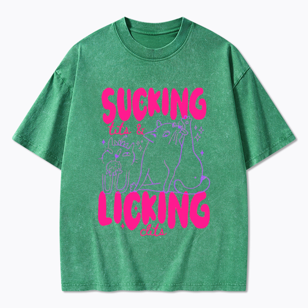 LGBT Lesbian Cat Lover Washed T-Shirt