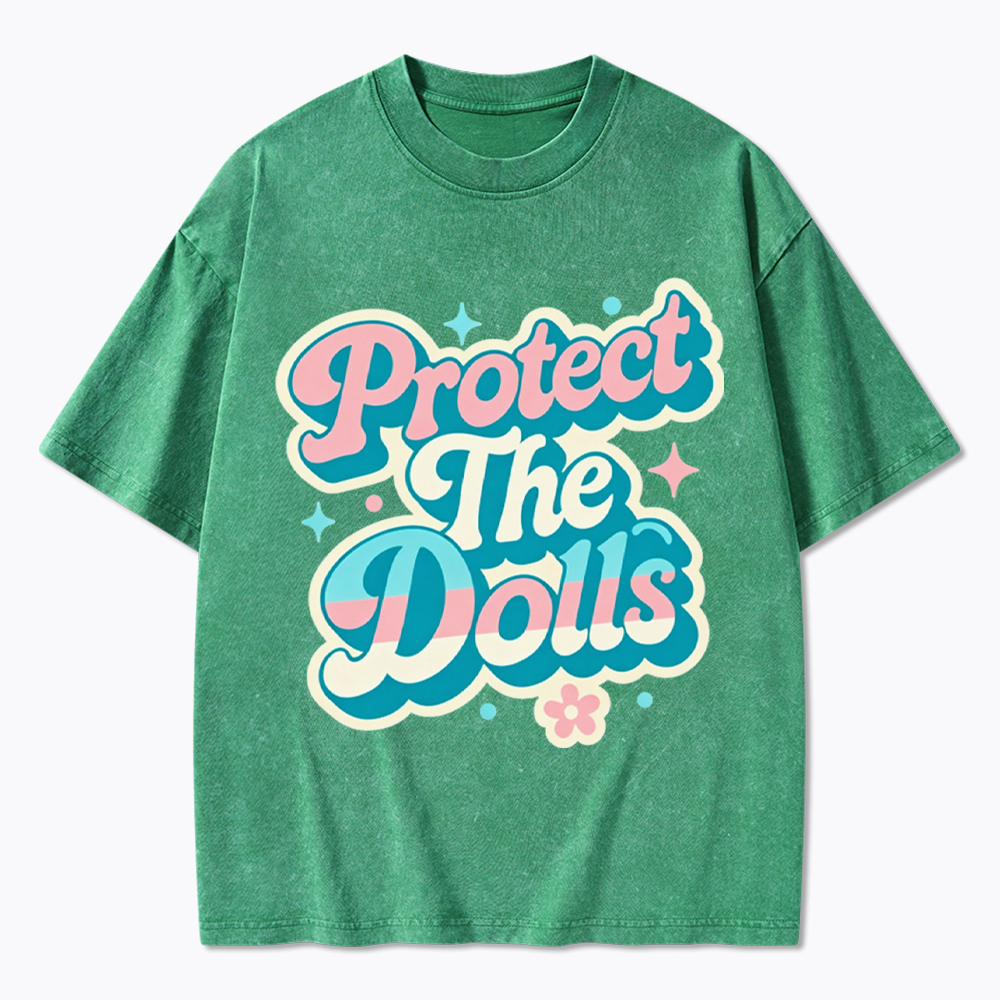 Protect The Dolls Transgender Pride Human Rights Washed T-Shirt