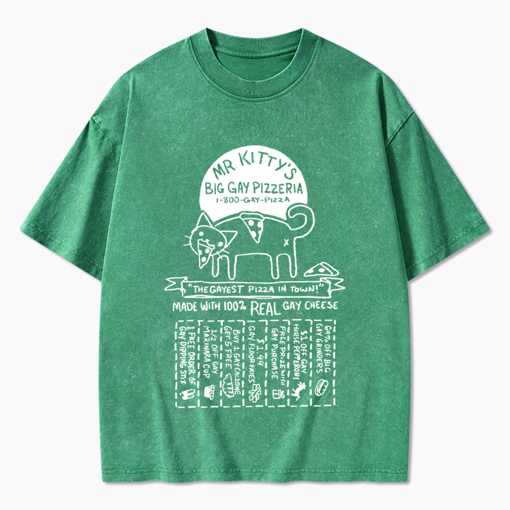 MR. KITTY’S BIG PIZZERIA Washed T-Shirt