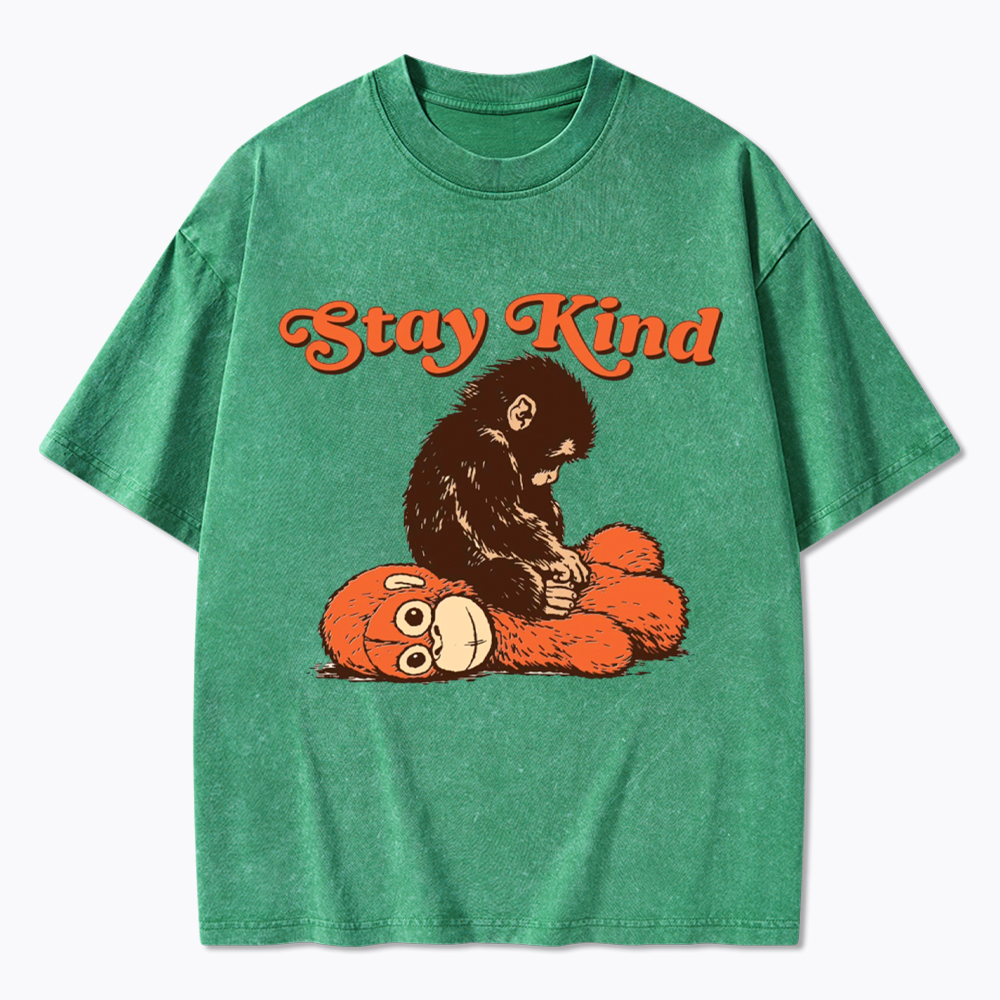 Punch Monkey Stay Kind Washed T-Shirt