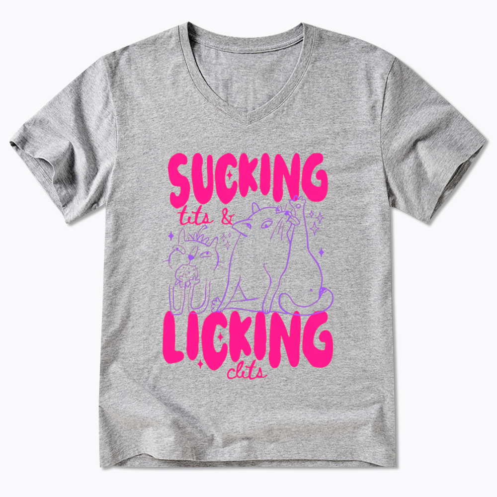 LGBT Lesbian Cat Lover V-Neck Classic T-Shirt