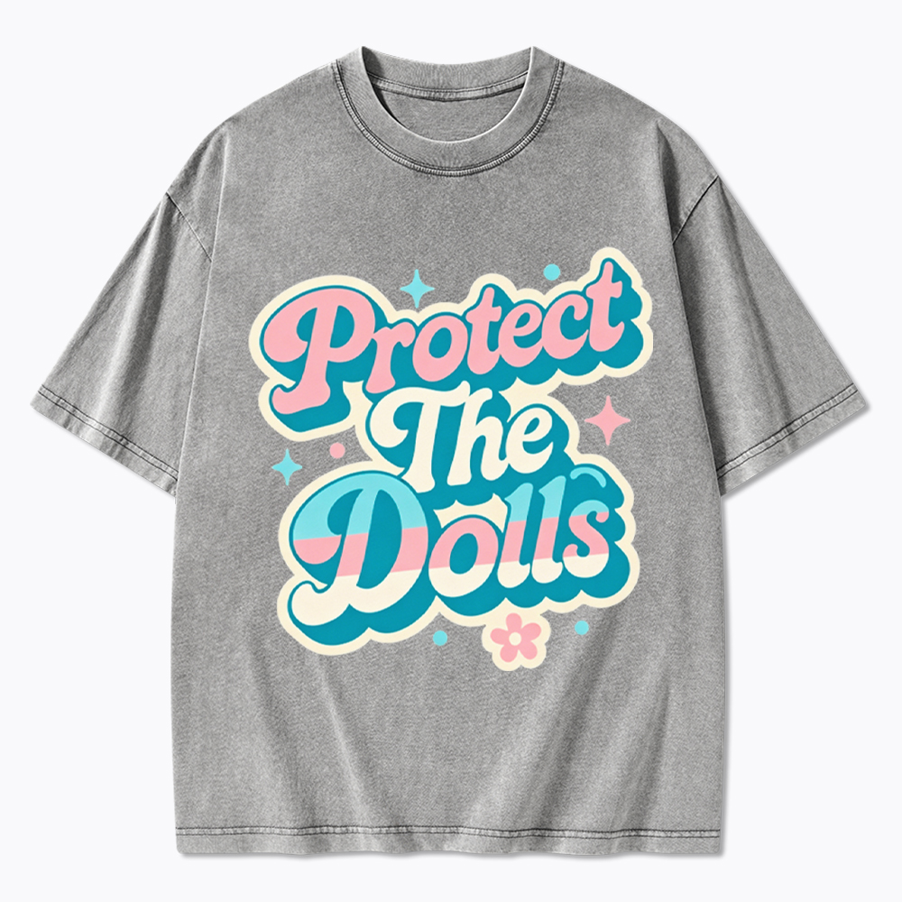 Protect The Dolls Transgender Pride Human Rights Washed T-Shirt