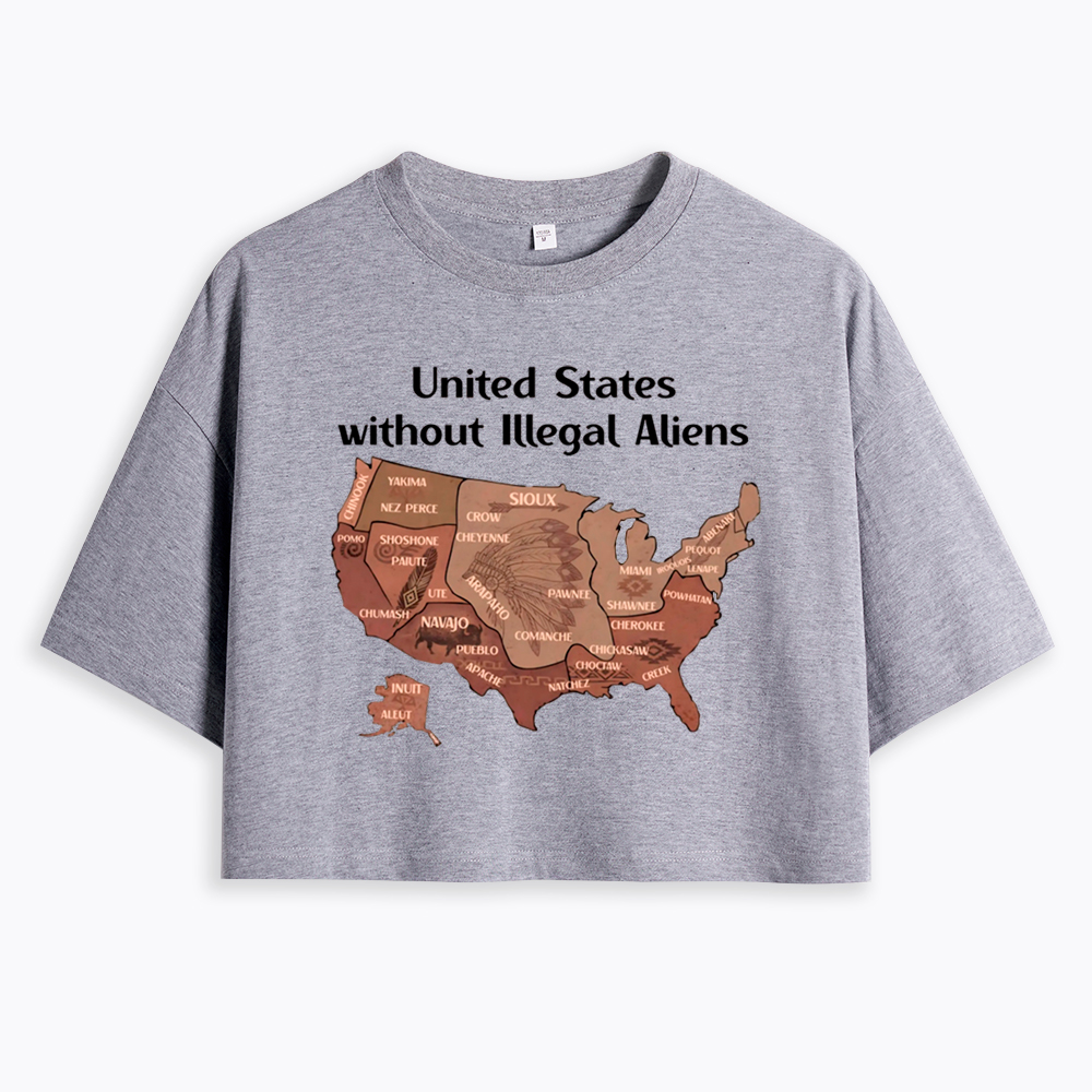 United States Without Illegal Aliens Cropped T-Shirt