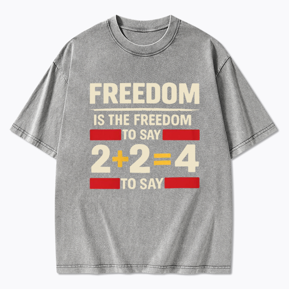 Freedom 2+2=4 Washed T-Shirt