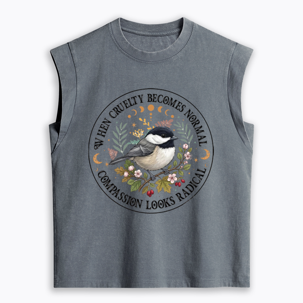 Compassion Looks Radical Women's Washed Tank Top