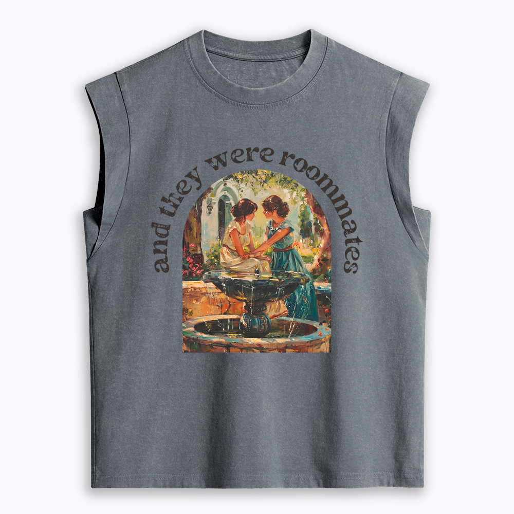 Lesbian And They Were Roommates Women's Washed Tank Top