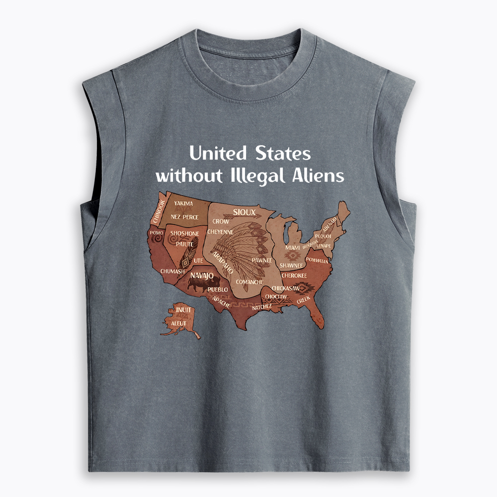 United States Without Illegal Aliens Women's Washed Tank Top