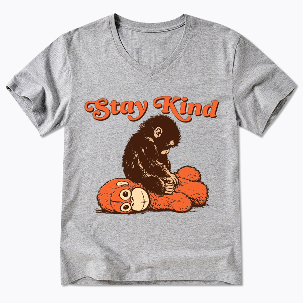 Punch Monkey Stay Kind V-Neck Classic T-Shirt