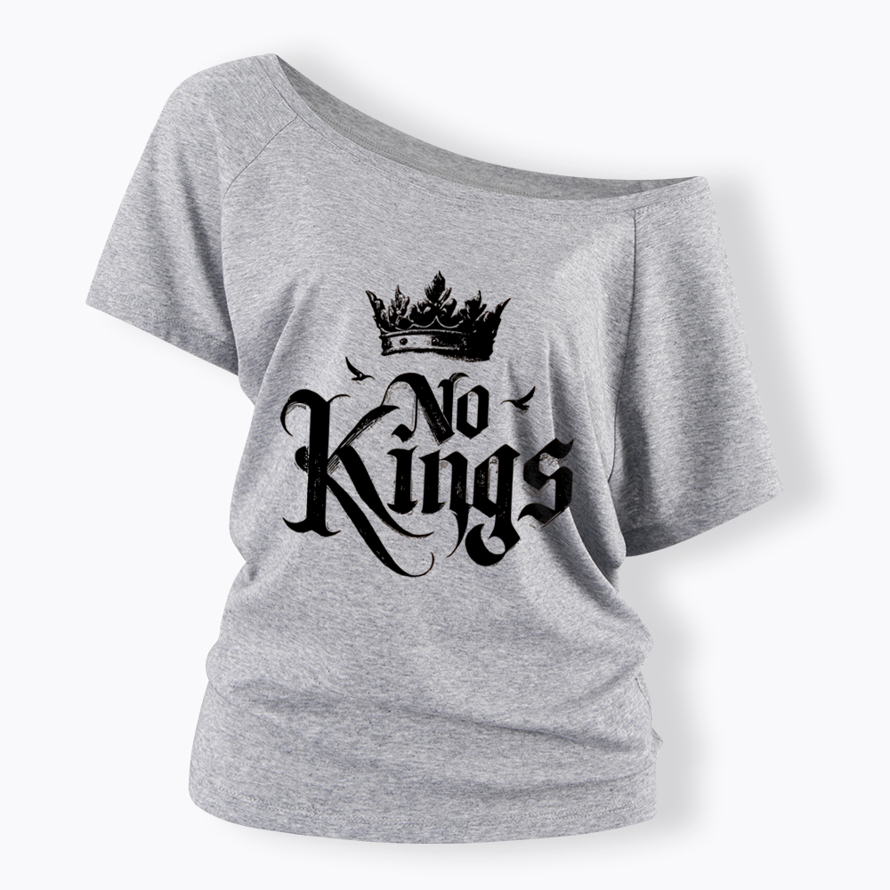 No Kings Off Shoulder T-Shirt