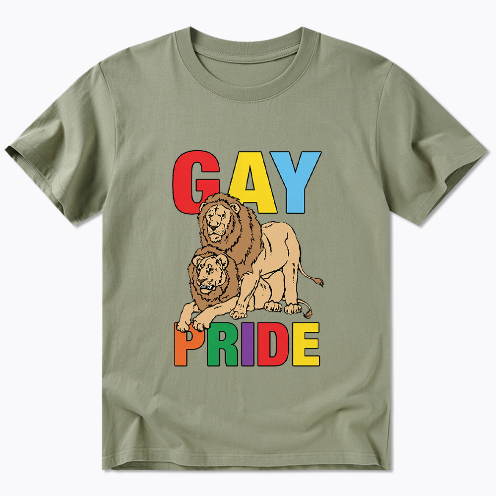 Funny Gay Pride Lion  Classic T-Shirt