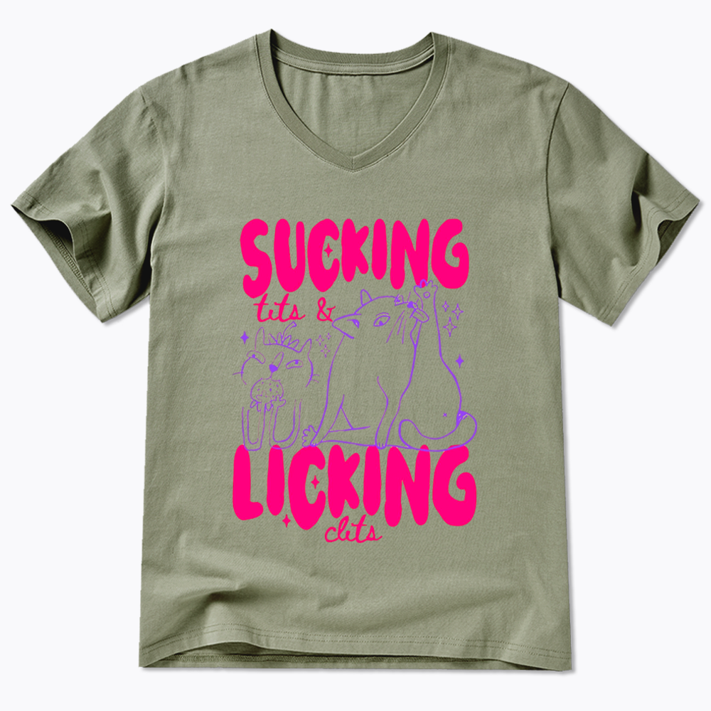 LGBT Lesbian Cat Lover V-Neck Classic T-Shirt