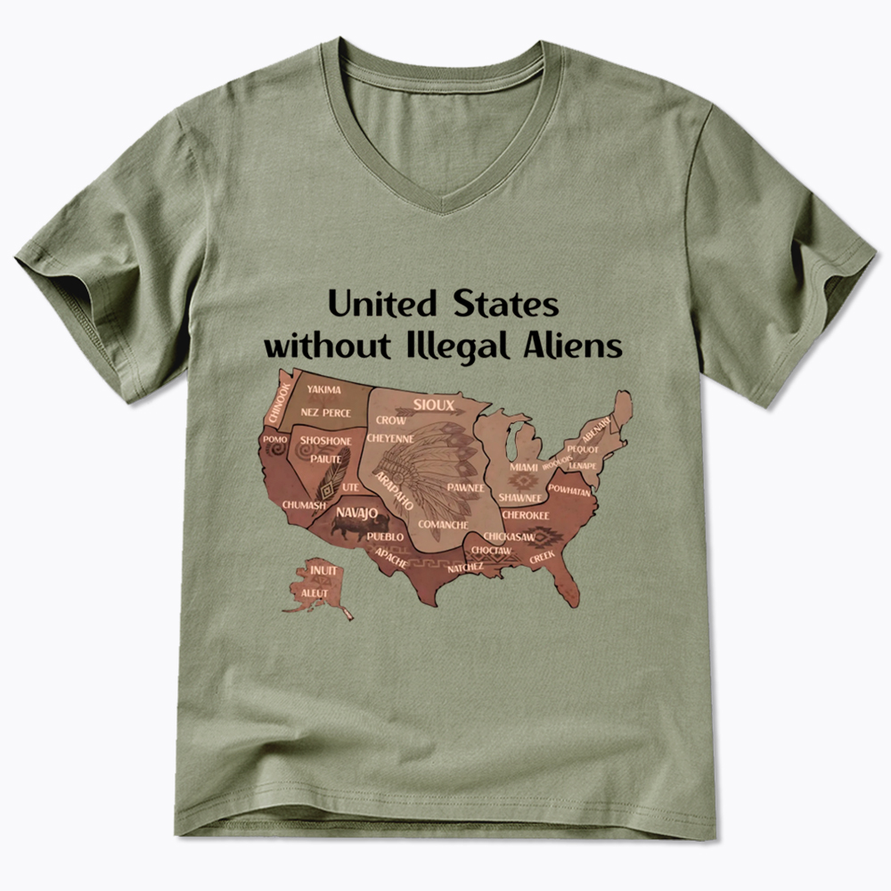 United States Without Illegal Aliens V-Neck Classic T-Shirt