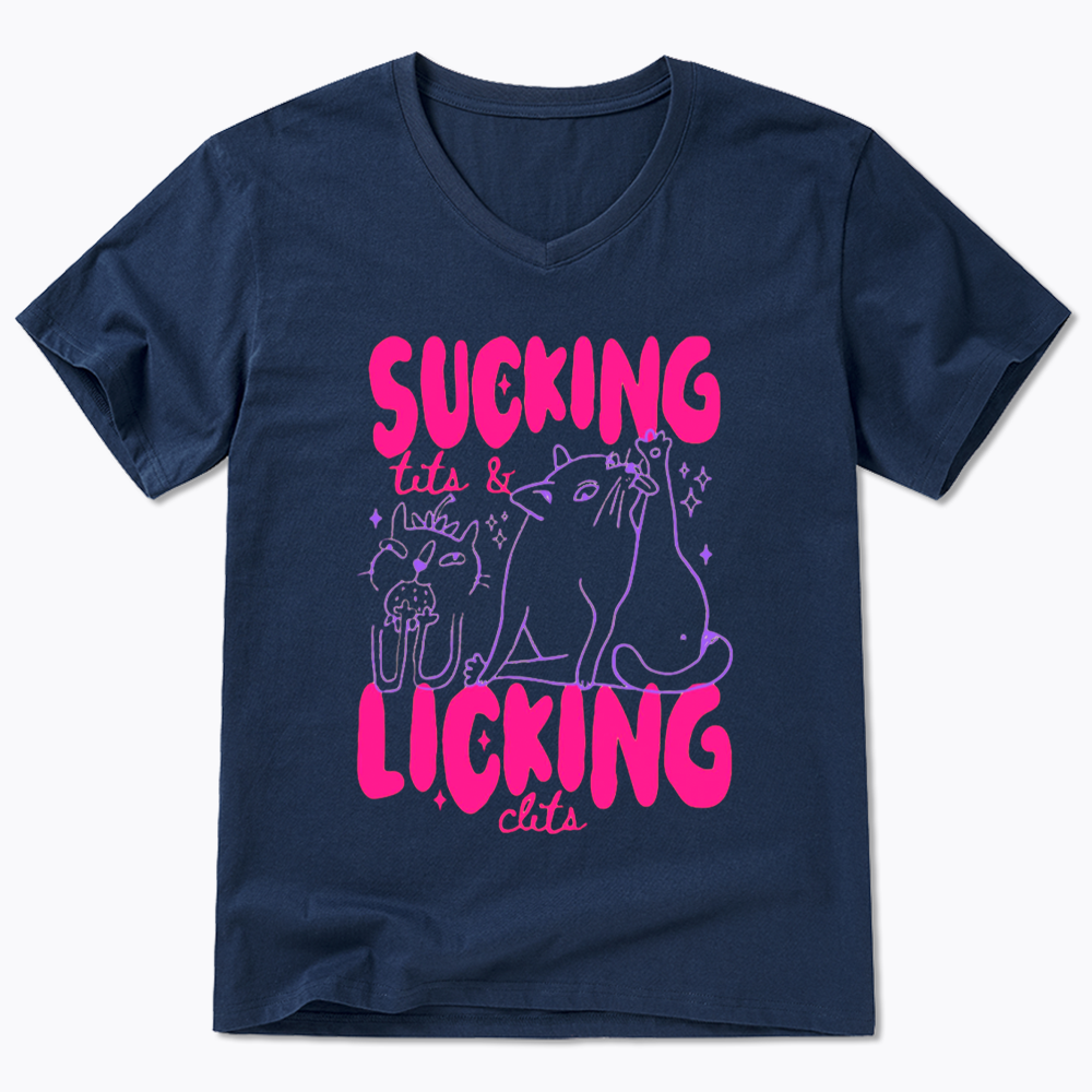 LGBT Lesbian Cat Lover V-Neck Classic T-Shirt