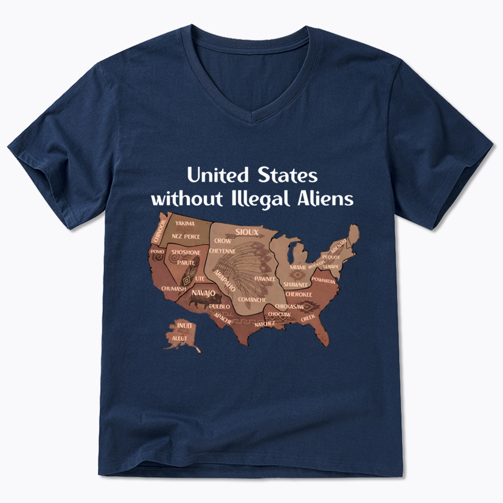 United States Without Illegal Aliens V-Neck Classic T-Shirt