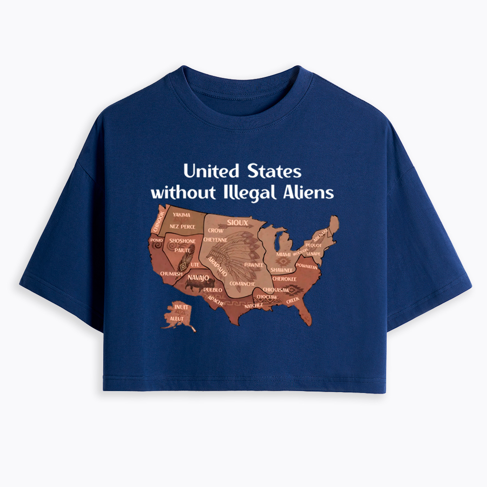 United States Without Illegal Aliens Cropped T-Shirt