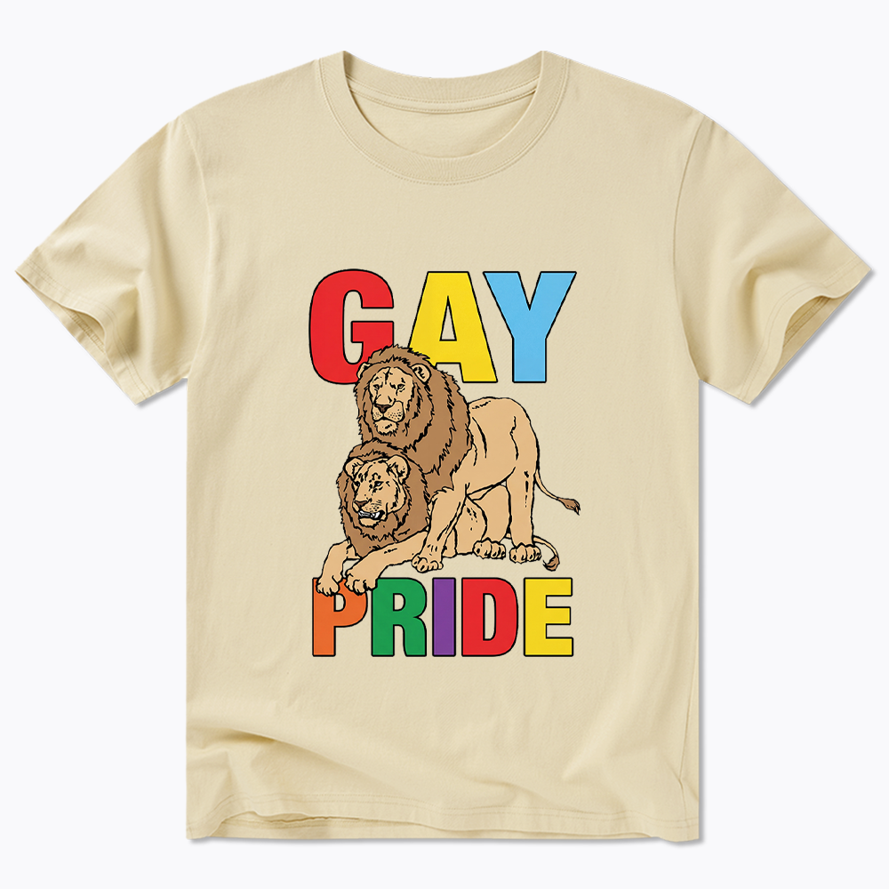 Funny Gay Pride Lion  Classic T-Shirt