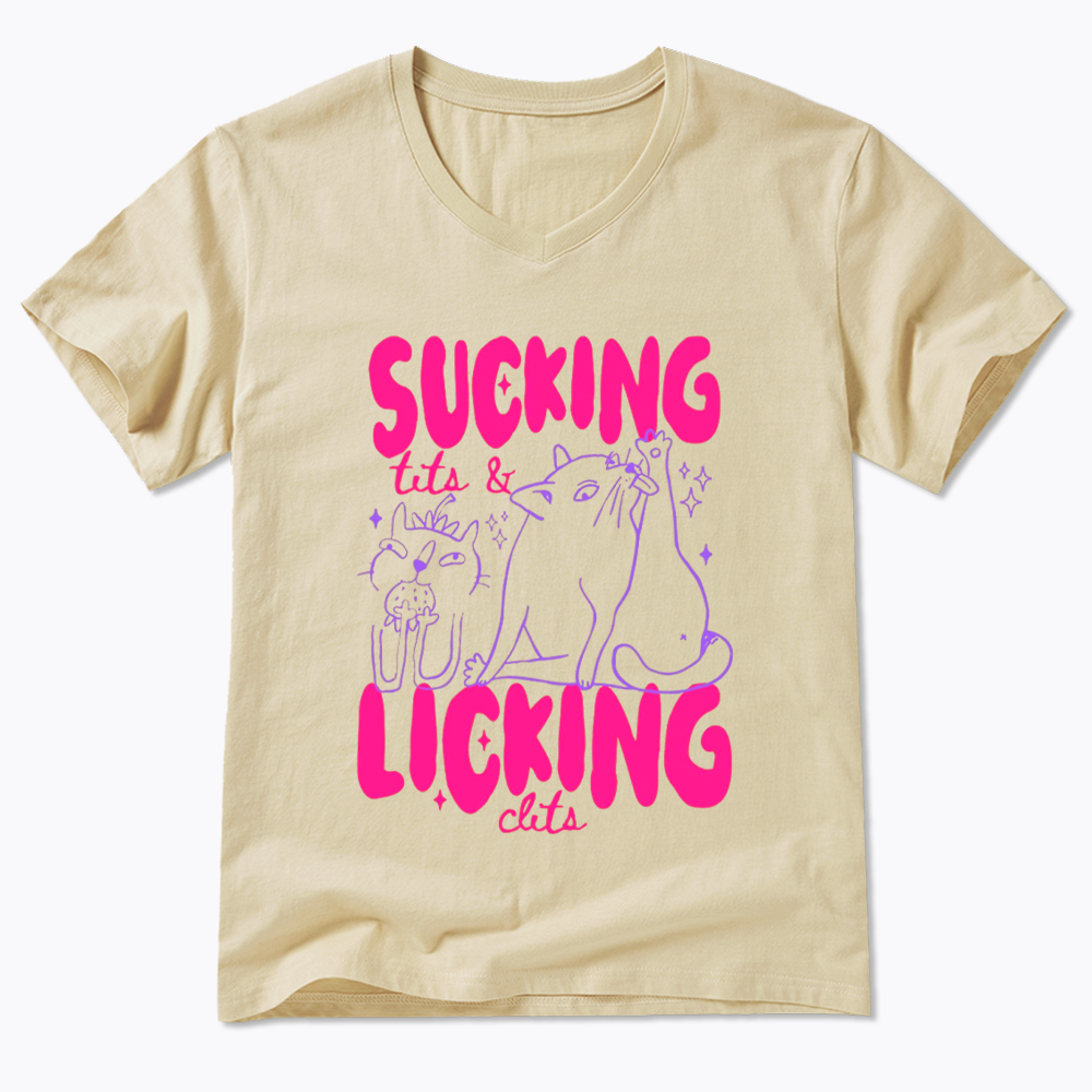 LGBT Lesbian Cat Lover V-Neck Classic T-Shirt