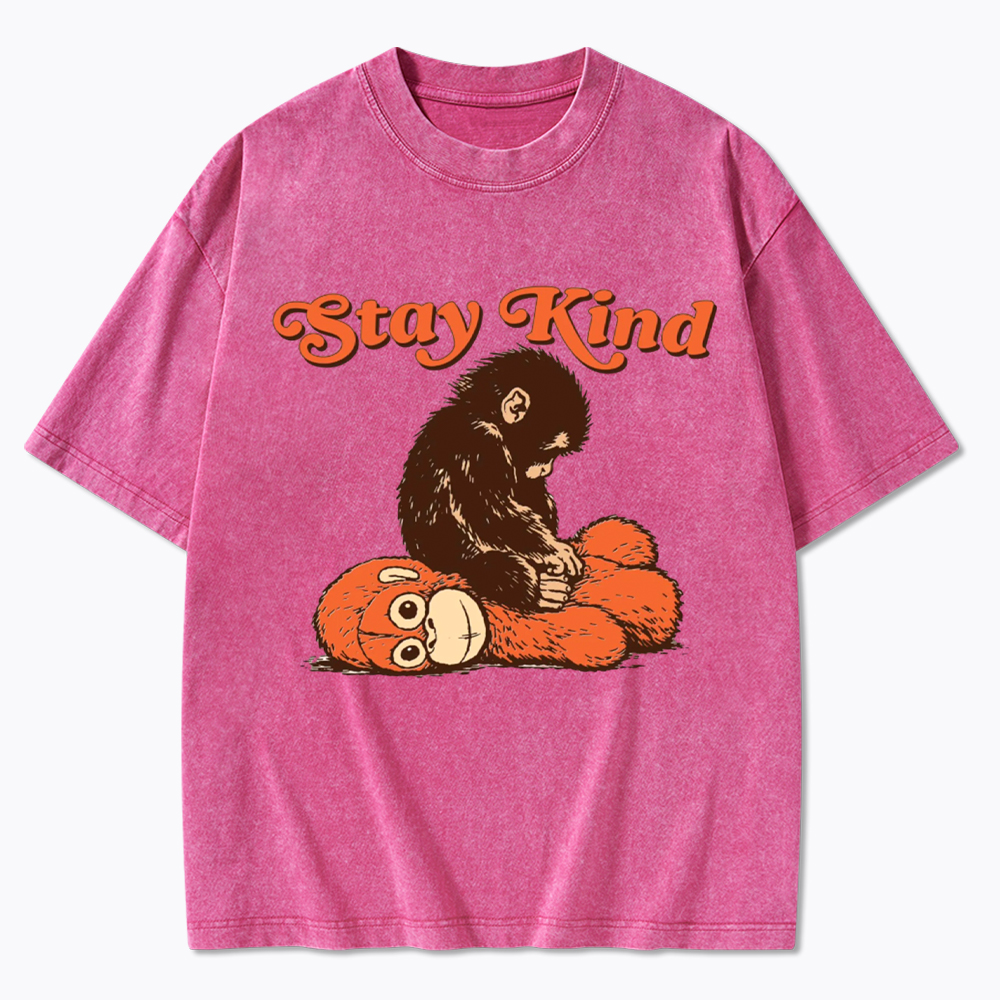 Punch Monkey Stay Kind Washed T-Shirt