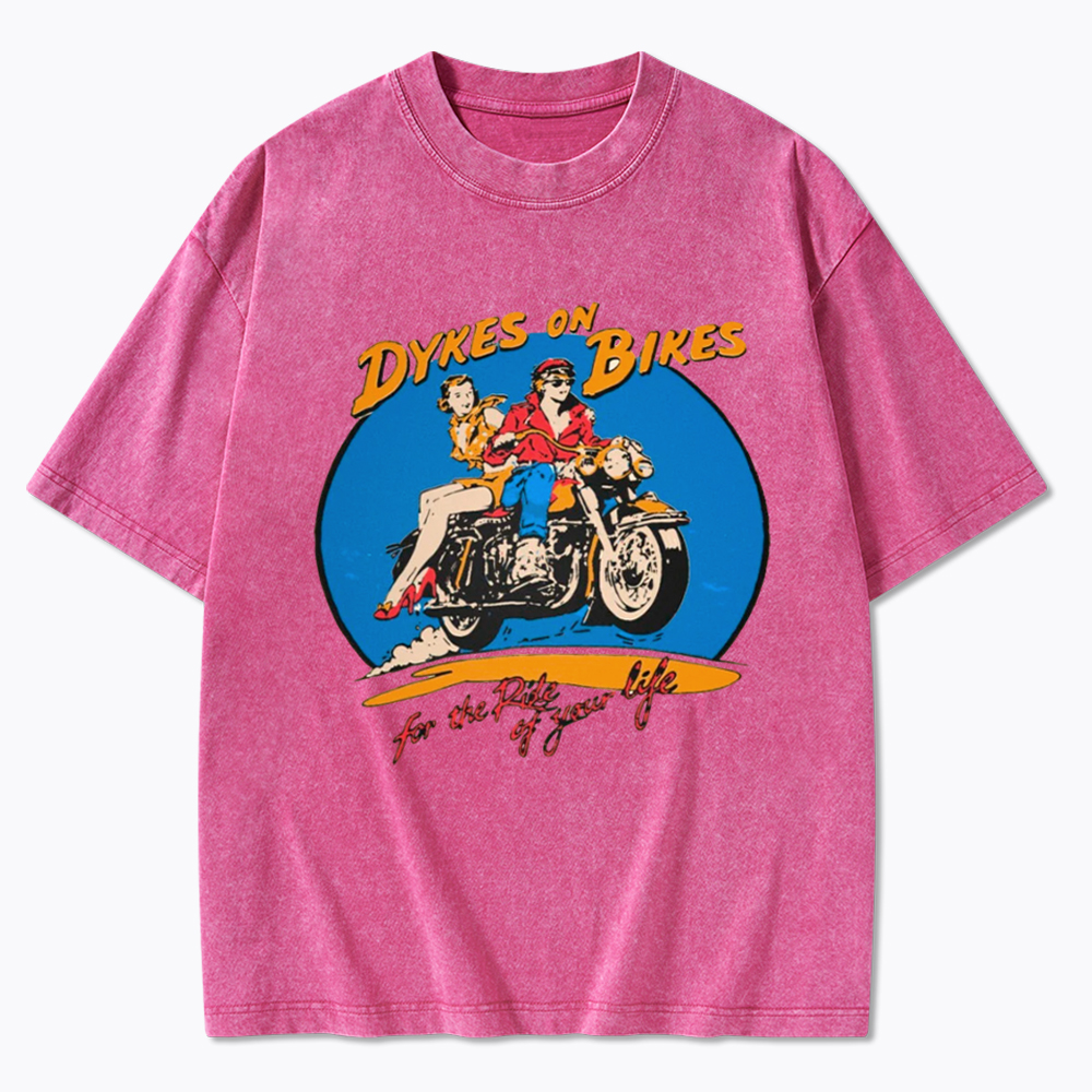 Dykes on Bikes Washed T-Shirt