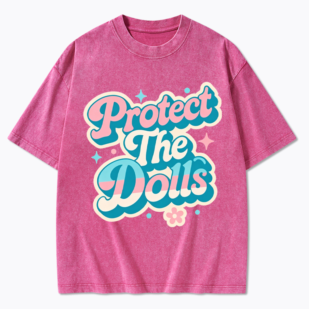Protect The Dolls Transgender Pride Human Rights Washed T-Shirt