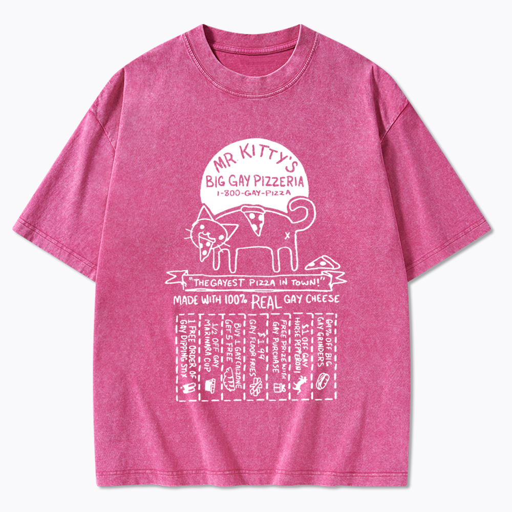 MR. KITTY’S BIG PIZZERIA Washed T-Shirt
