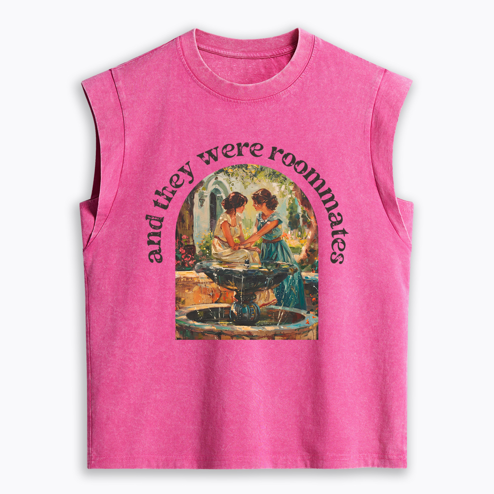 Lesbian And They Were Roommates Women's Washed Tank Top