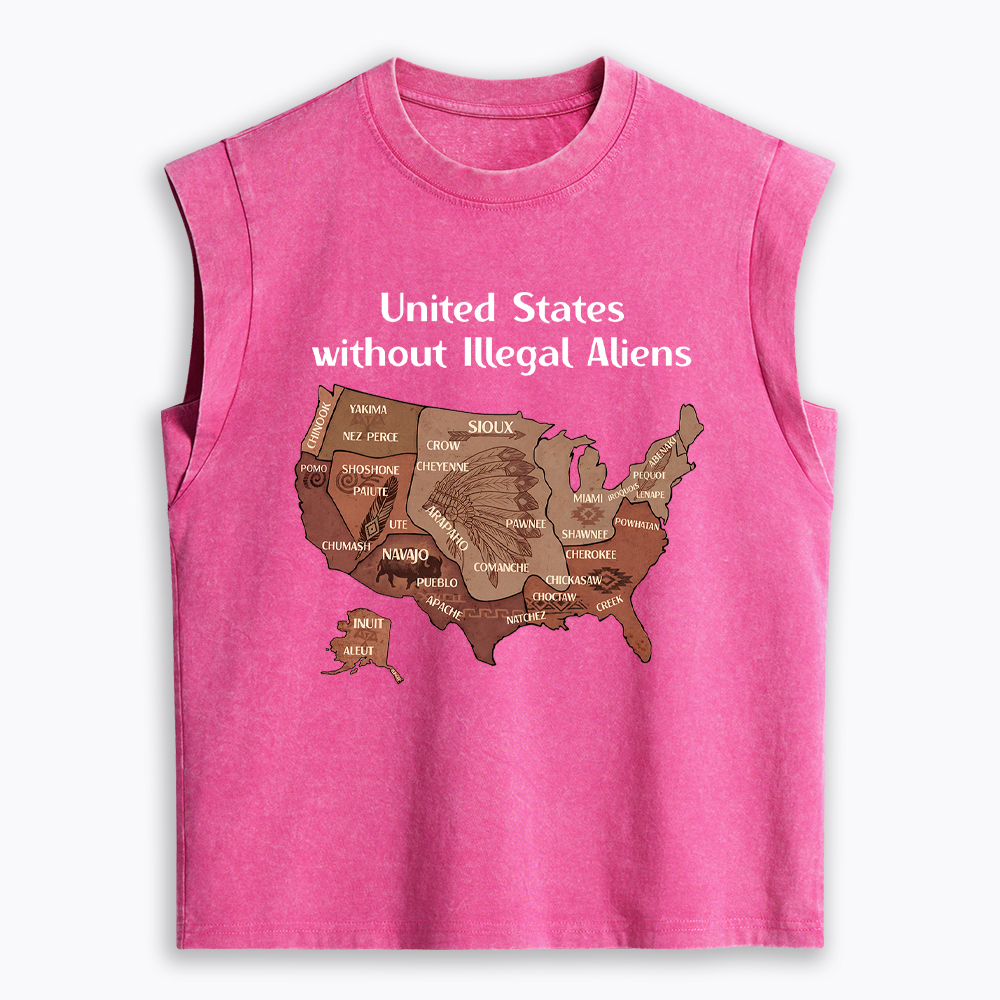 United States Without Illegal Aliens Women's Washed Tank Top