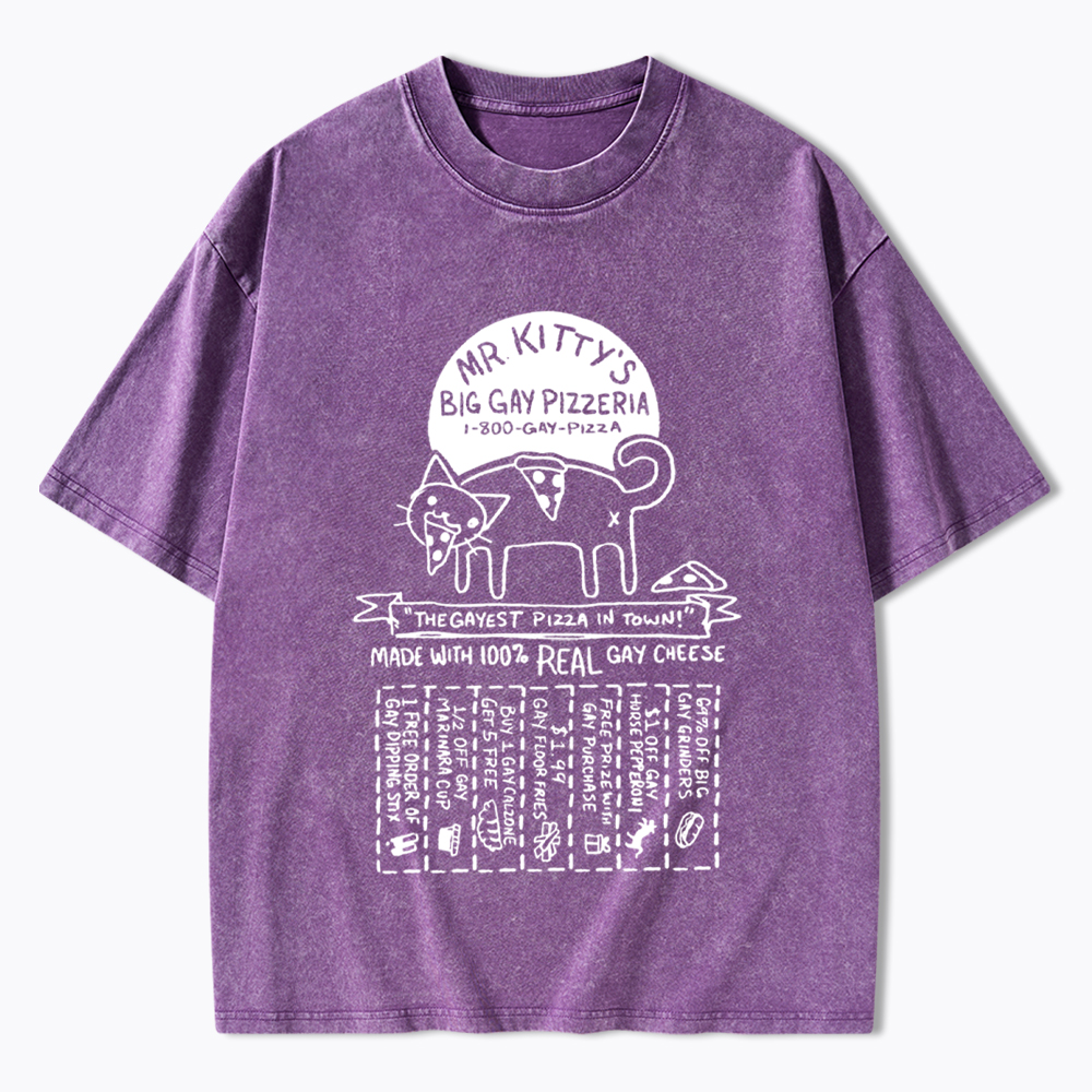 MR. KITTY’S BIG PIZZERIA Washed T-Shirt
