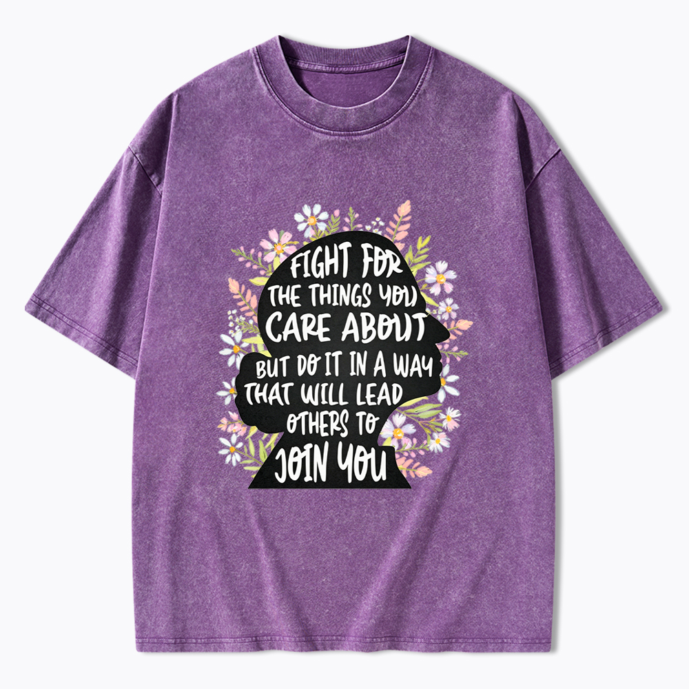 RBG Floral Fight Washed T-Shirt