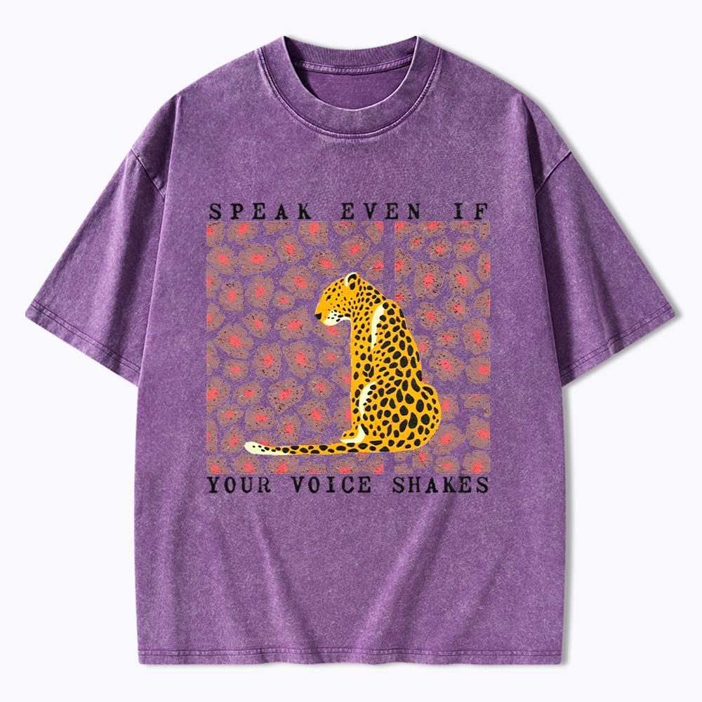Speak Even If Your Voice Shakes RBG Washed T-Shirt