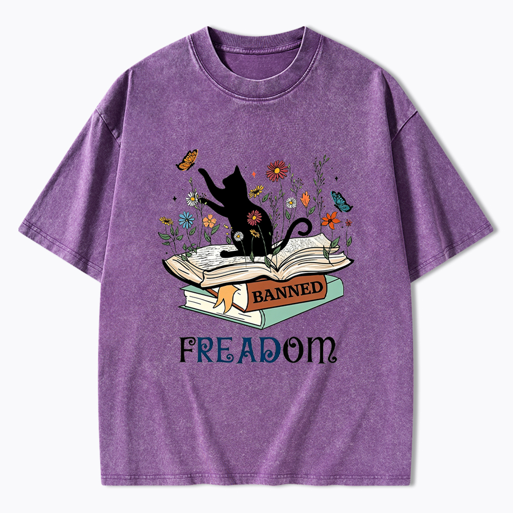 FREADOM Read Banned Books Washed T-Shirt
