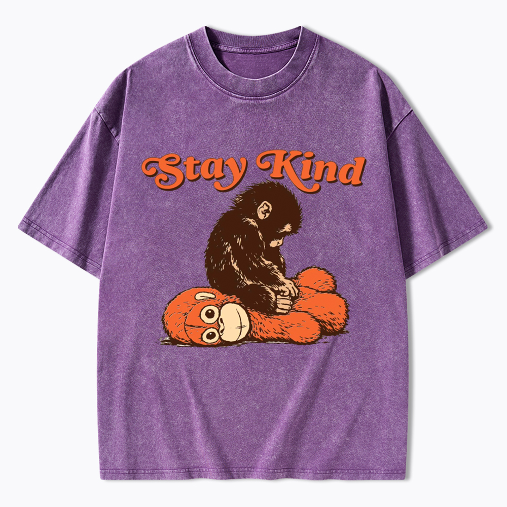 Punch Monkey Stay Kind Washed T-Shirt