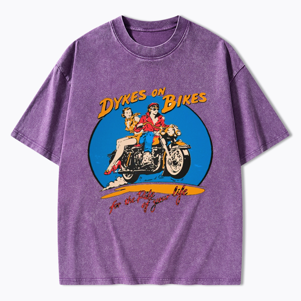 Dykes on Bikes Washed T-Shirt