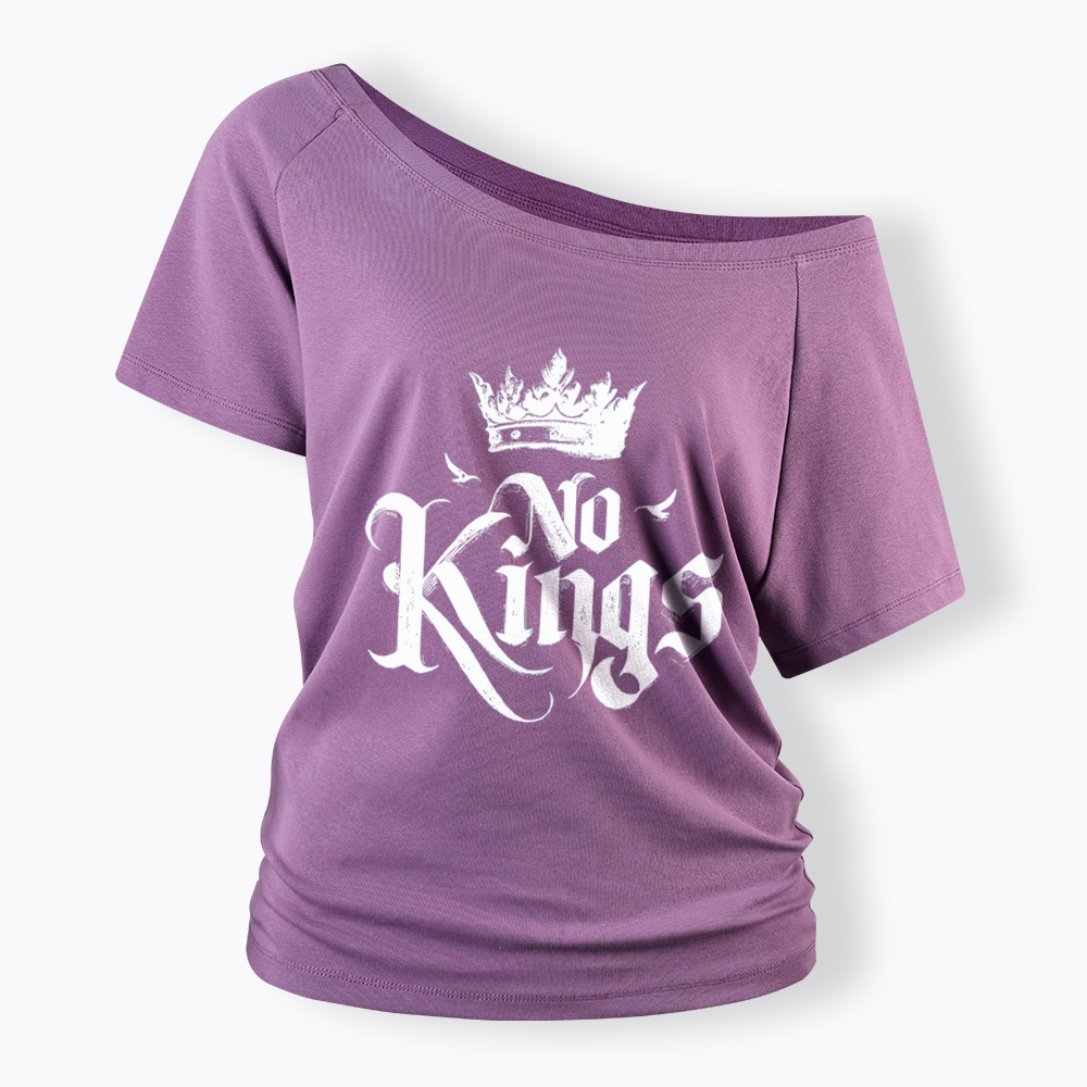 No Kings Off Shoulder T-Shirt