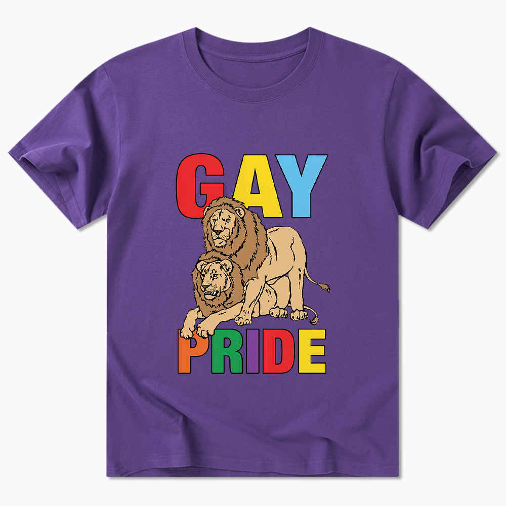 Funny Gay Pride Lion  Classic T-Shirt