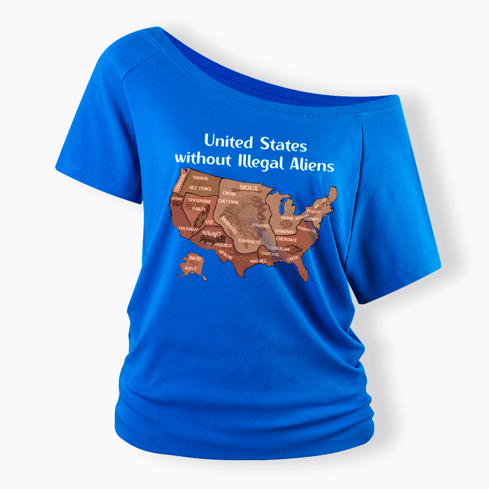 United States Without Illegal Aliens Off Shoulder T-Shirt