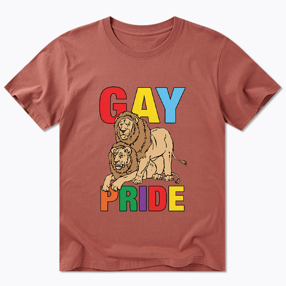 Funny Gay Pride Lion  Classic T-Shirt